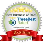 Best of 2026 business ThreeBest Rated award – She Spies Private Eye